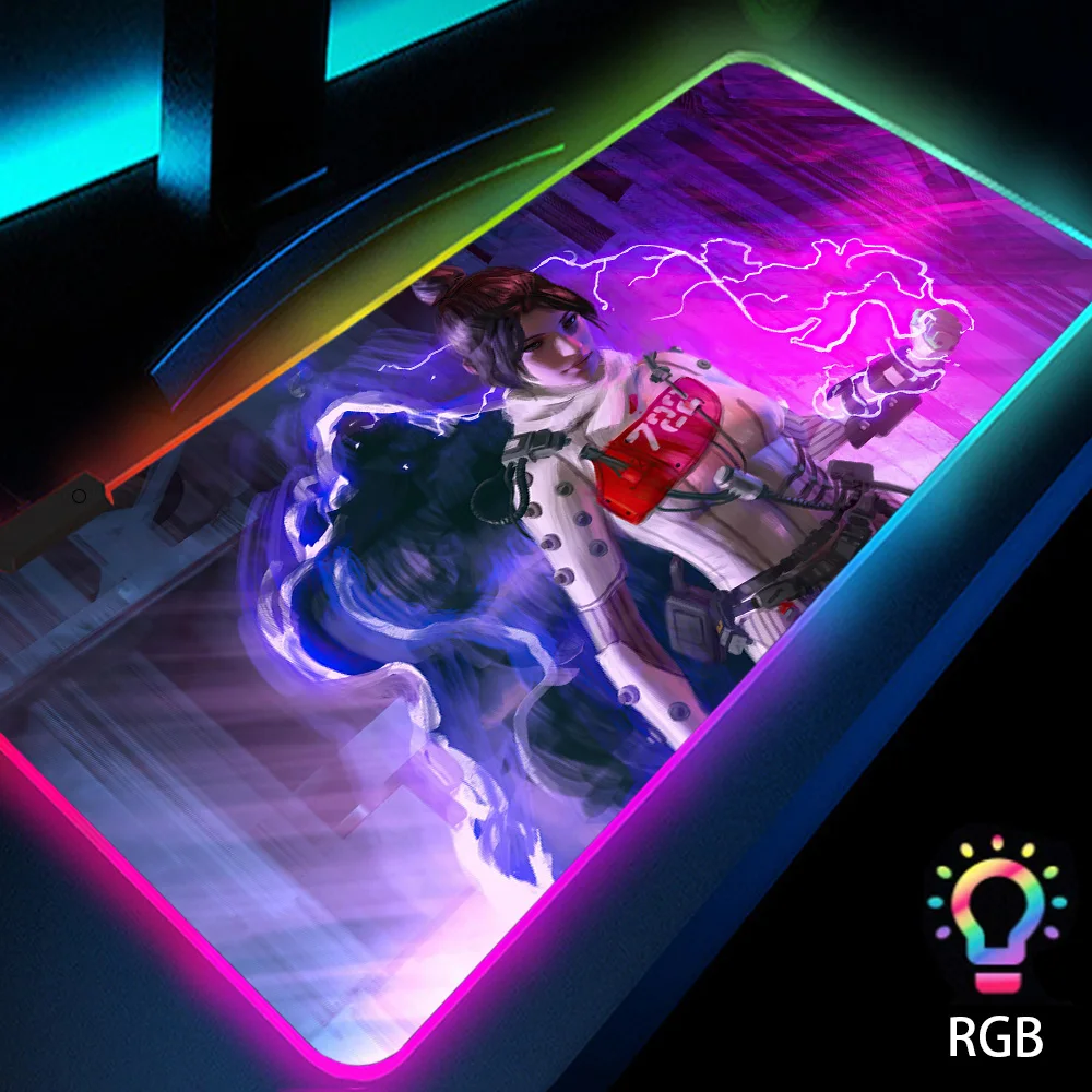 

Apex Legends Mats with Backlight LED Plate Pad Gamer Rug Rgb Mousepad Gamer Led Computer Accessories Deskmat Slipmat 900x400