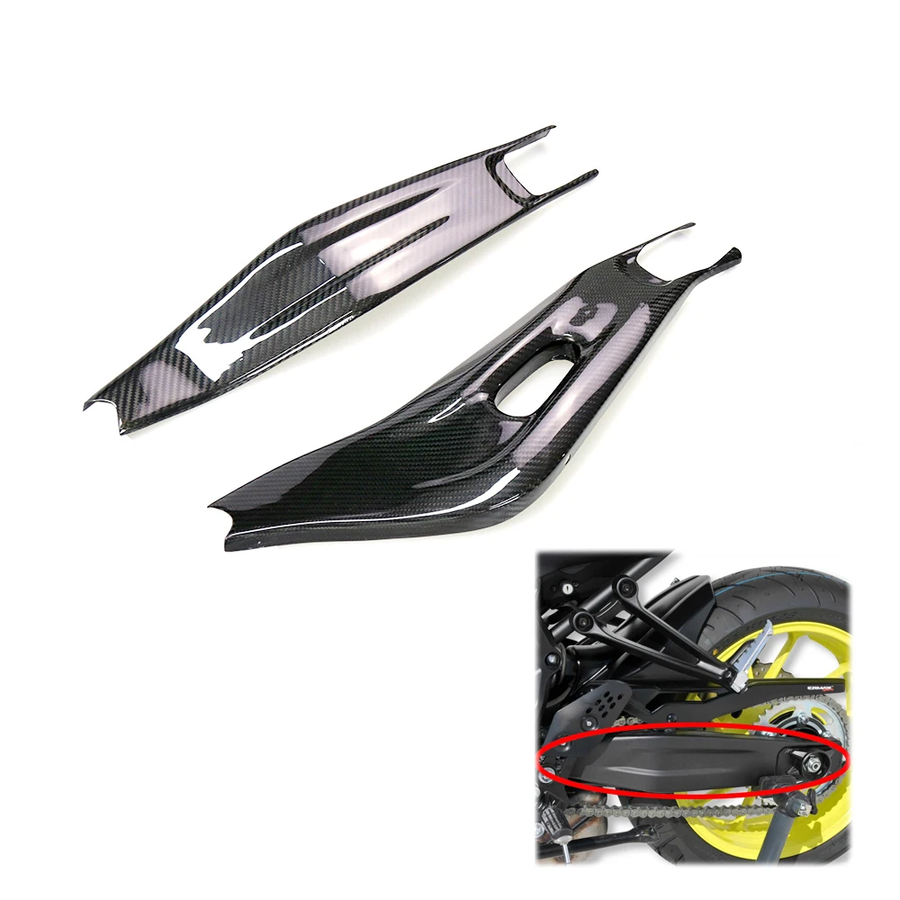 Carbon Fiber Swingarm Protectors Covers For Yamaha Mt07 Fz07