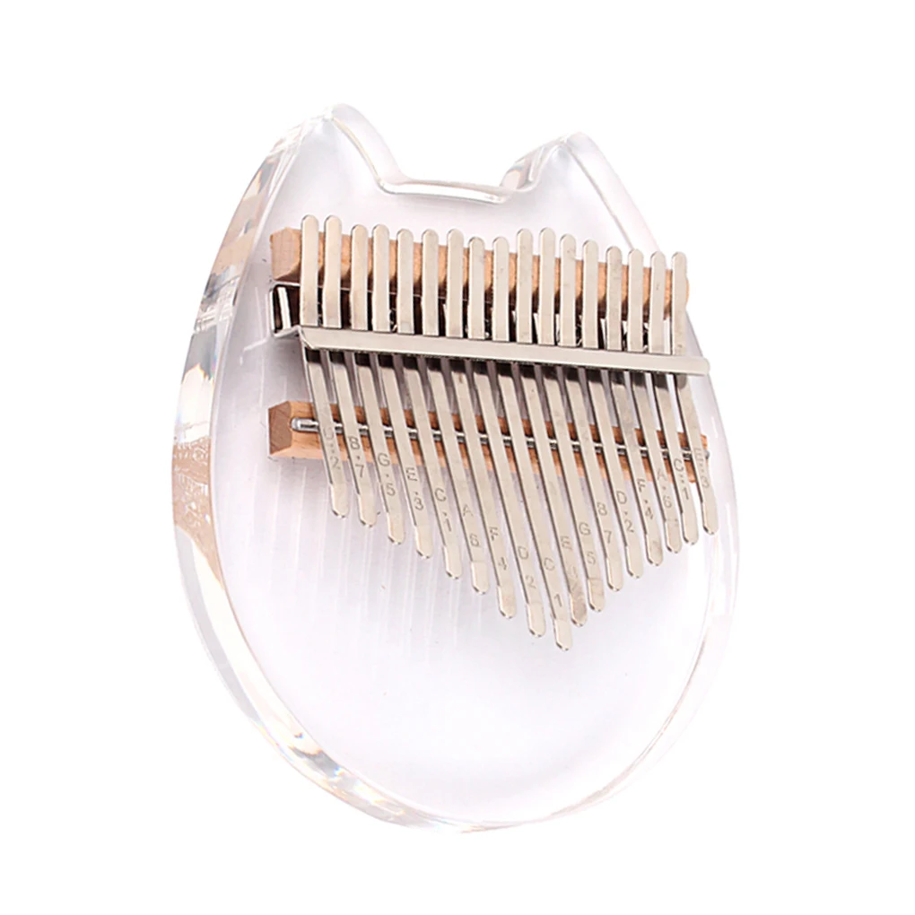 

17-Tone Acrylic Kalimba Musical Instrument Transparent Nice-Sound Early Better Resonance Thumb Piano For Adults