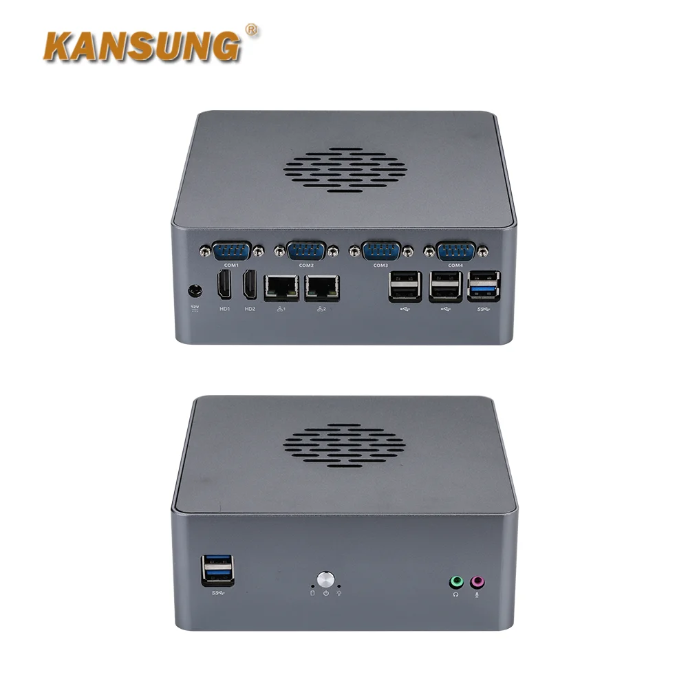 Дискретный процессор 6 7 8 9-й Core i3 i5 Barebone Mini PC Dual Lan 4 COM 2xDDR4 Ram M.2 SSD Промышленный