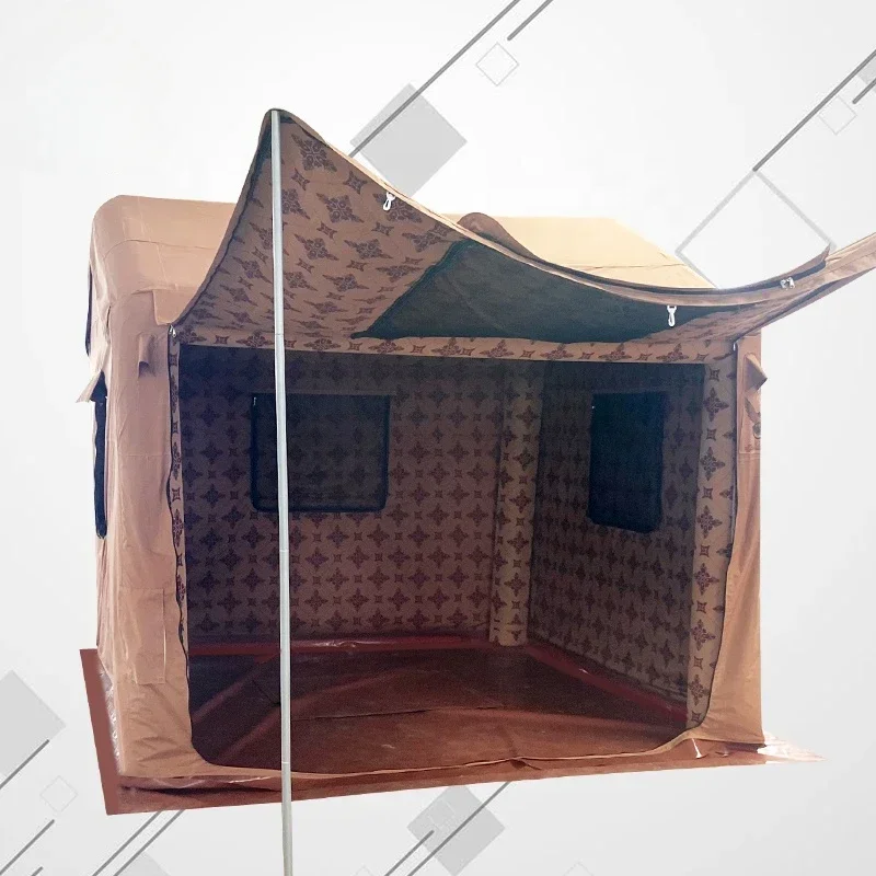 Воздушная палатка надувная для кемпинга уличная парусиновая водонепроницаемая