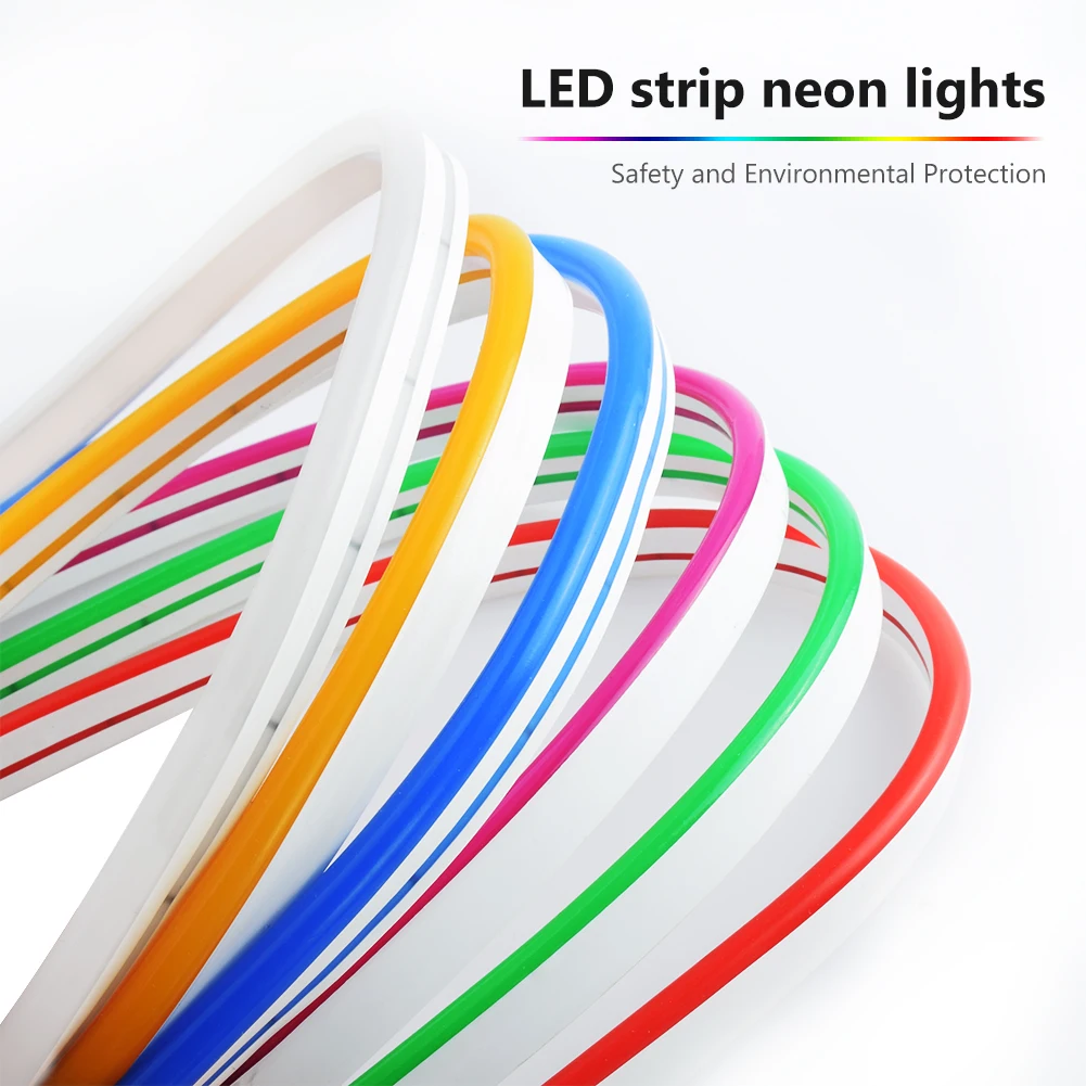 6mm Narrow Neon Light 12V LED Strip SMD 2835 120LEDs/M IP67Waterproof DIY soft light bar shape Decoration White/Warm