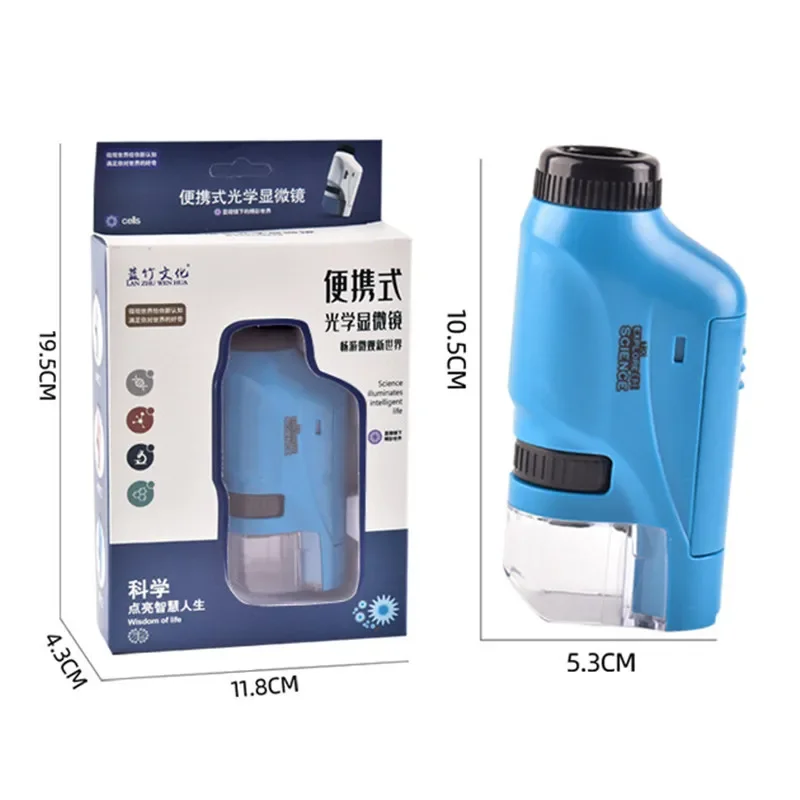 60X-120X ручной микроскоп Ручной Карманный для научных экспериментов с эргономичным