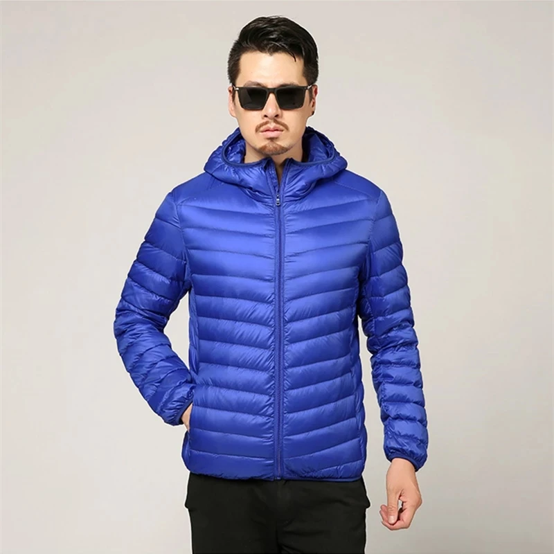 Men's All-Season Coat Ultra Lightweight Packable Down Jacket Wind-Resistant Breathable Coat Men Hoodies Jackets Outwear 2022 New