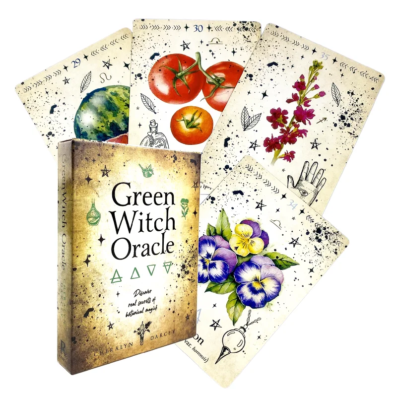 

Green Witch Oracle Cards Discover Real Secrets of Natural Magic Tarot Board Games For Fate Divination Party Card Deck