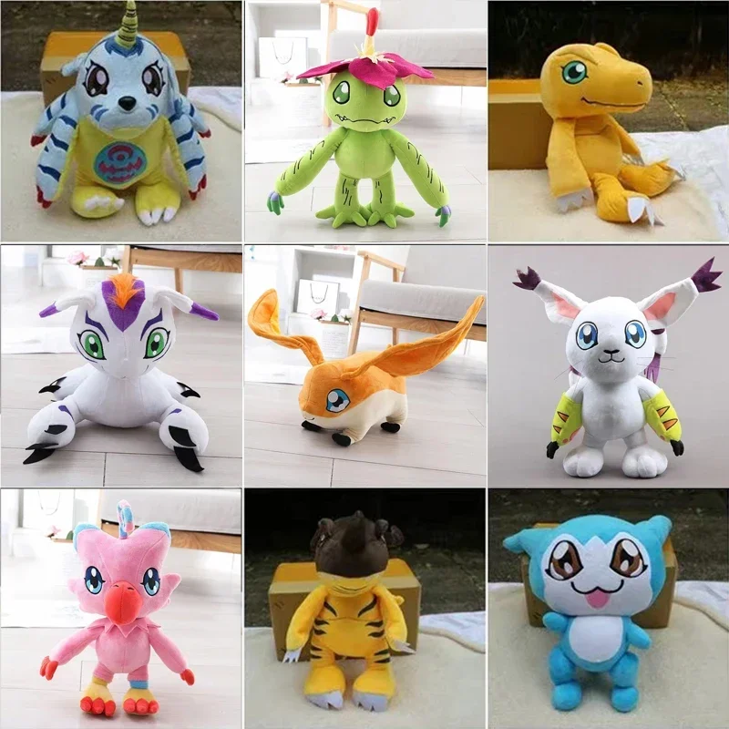 Фото Digimon Приключения плюшевая игрушка Caryoon мягкие куклы Patamon Agumon Tailmon Gomamon Piyomon Gabumon Tentomon Plushie фигурки подарки №3