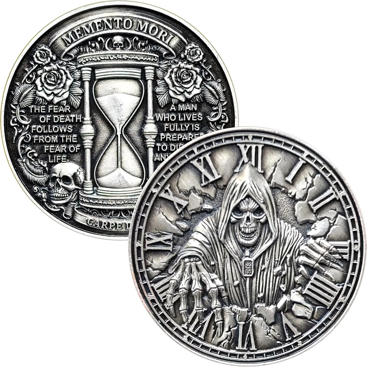 

Металлическая монета Memento Mori