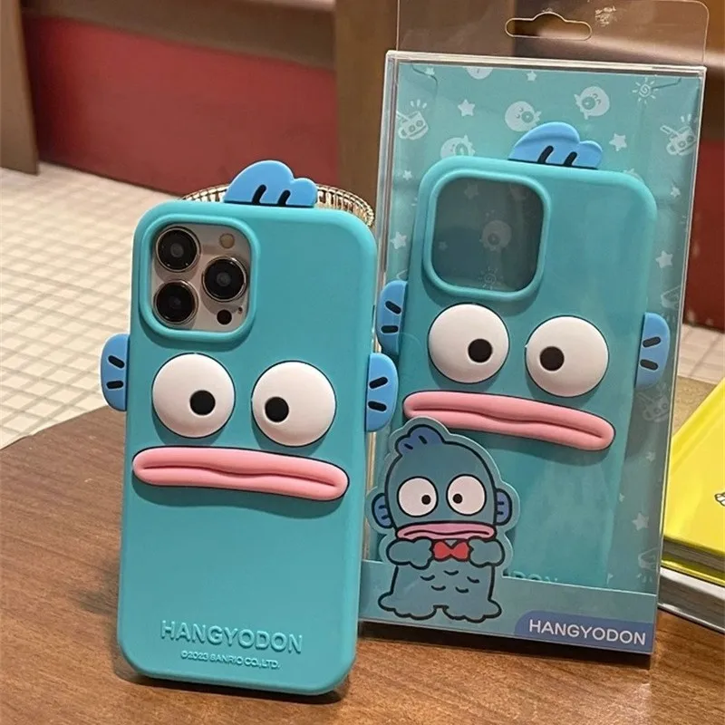 

Sanrio Hangyodon Fashion Silicone Phone Case Kawaii Full Lens Coverage Funny Suit Iphone Phone Case Cute Daily Necessities Gift