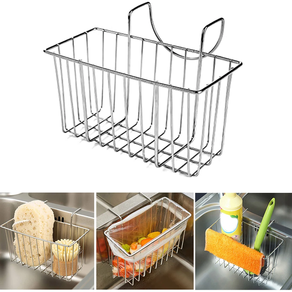 

Kitchen Sponge Holder, Sink Basket Sink Caddy Brush Dishwashing Liquid Drainer Rack Sink Organizer Accessories