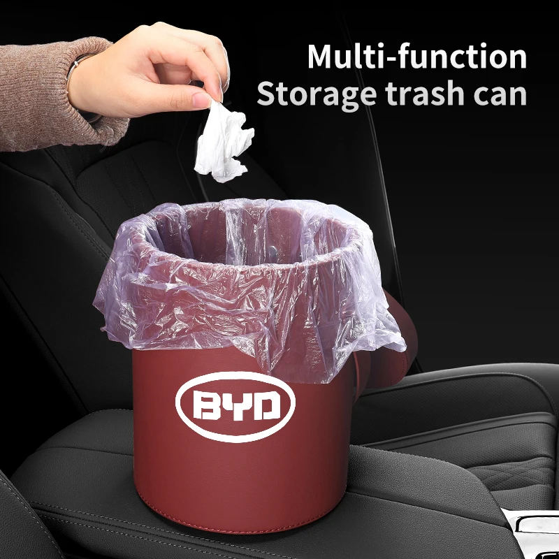 

Car Interior Garbage Can Trash Bin Auto Interior Accessories For BYD F3 I3 F0 F6 S6 S8 E5 E6 G3 G6 L3 S7 M6 Tang Song Qing Yuan