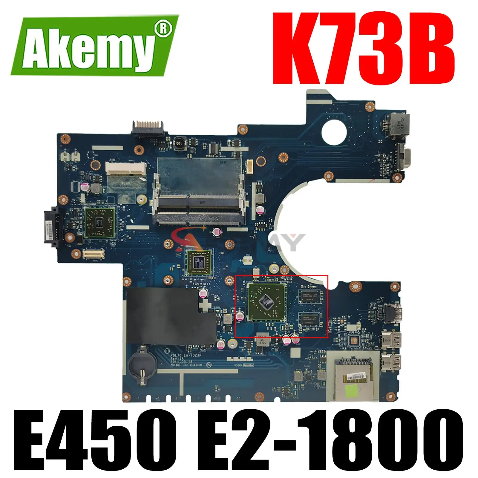 

Материнская плата K73B с процессором E450 E2-1800 для ASUS K73B K73BE X73B K73BR K73BY PBL70