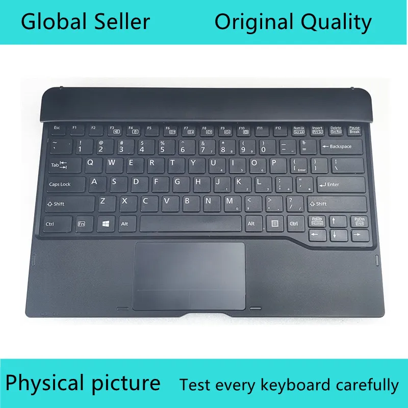 FOR Fujitsu Stylistic Q704 Tablet US Keyboard KB Docking Station Used with touchpad Fpcke080 CP661327  CP661324  90-95% new