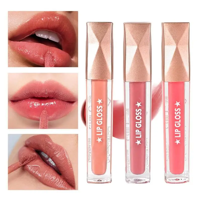 

Moisturizing Lip Gloss Non Sticky Natural Hydrating Plumping Lip Gloss Long-lasting Pigmented Lipstick For Sexy Charming Lips