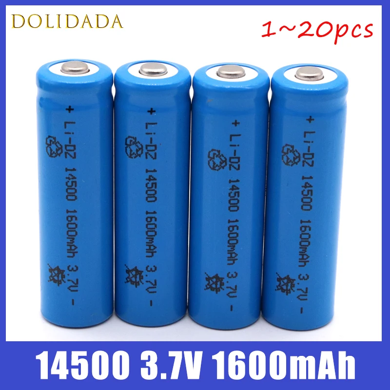 

14500 Battery 3.7v 1600mah Lithium Batteries Li-ion Rechargeable Batteries Portable Bateria For Electric Shavers RC Toys