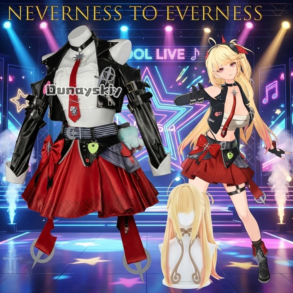 Фото Костюм для косплея Myon Rin из игры Neverness To Everness, сценический наряд певицы, платье для выступлений персонажа игры, аксессуары для Хэллоуина №1
