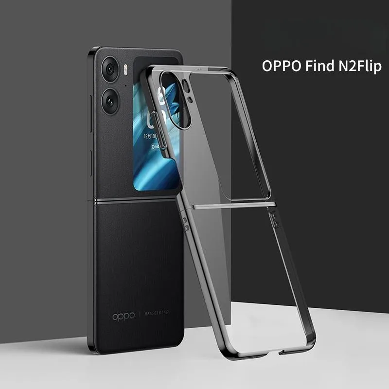 

Electroplated Transparent Phone Case For OPPO Find N2 Flip Protective Cover