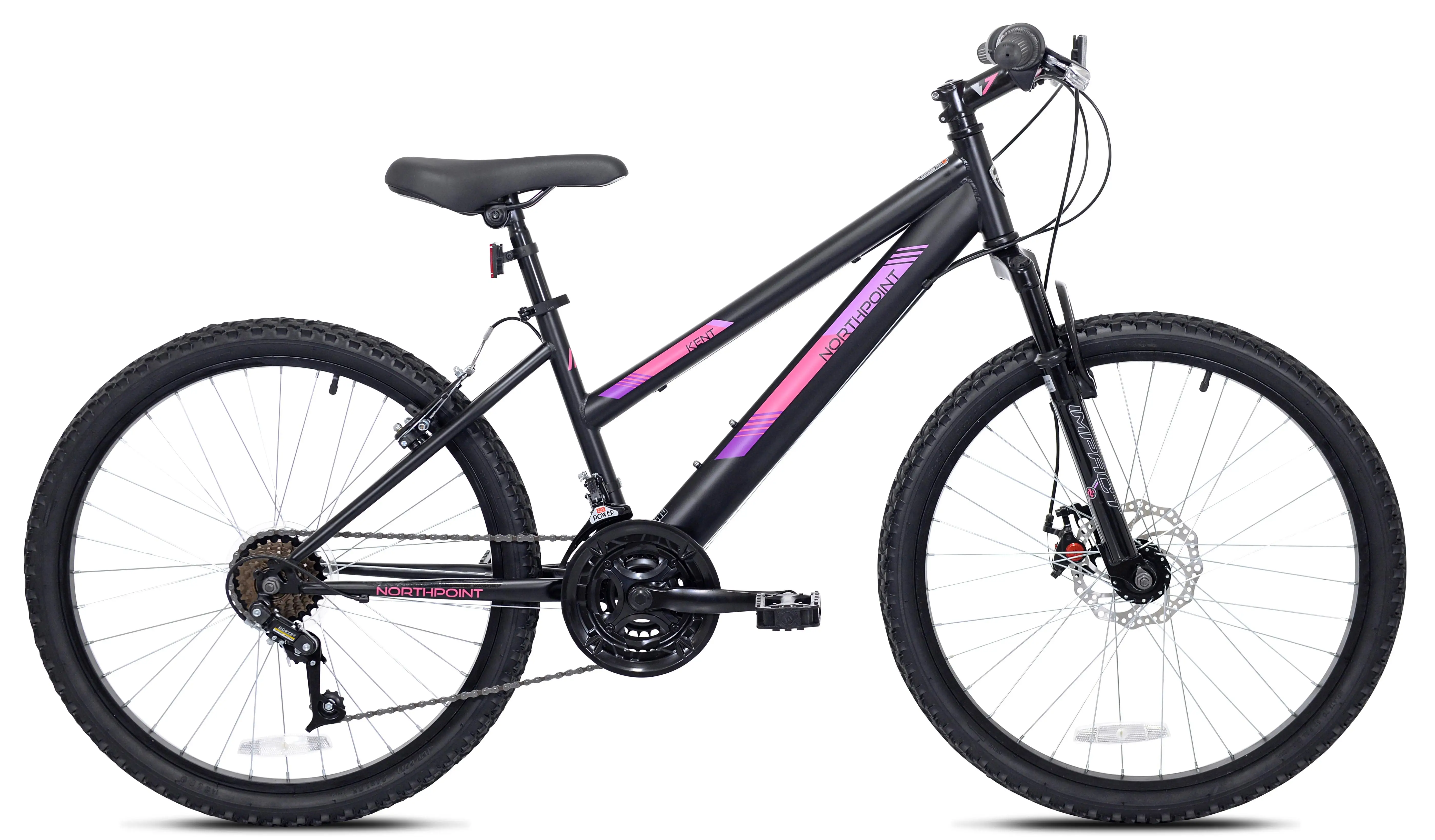 

24" Northpoint Girl's Mountain Bike, Black/Pink/Purple