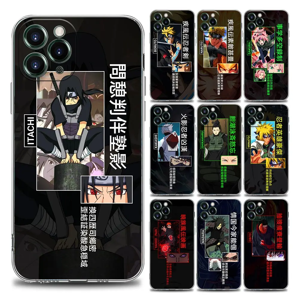 

Pain Anime Naruto Kakashi Sakura Clear Phone Case for iPhone 11 12 13 Pro Max 7 8 SE XR XS Max 5 5s 6 6s Plus Soft Silicone