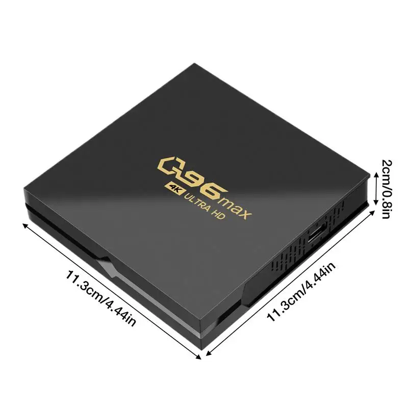 Q96 MAX дешевый ТВ-приставка 8/16 ГБ + 128/256 четырехъядерный процессор 4k RJ45 10M/100M