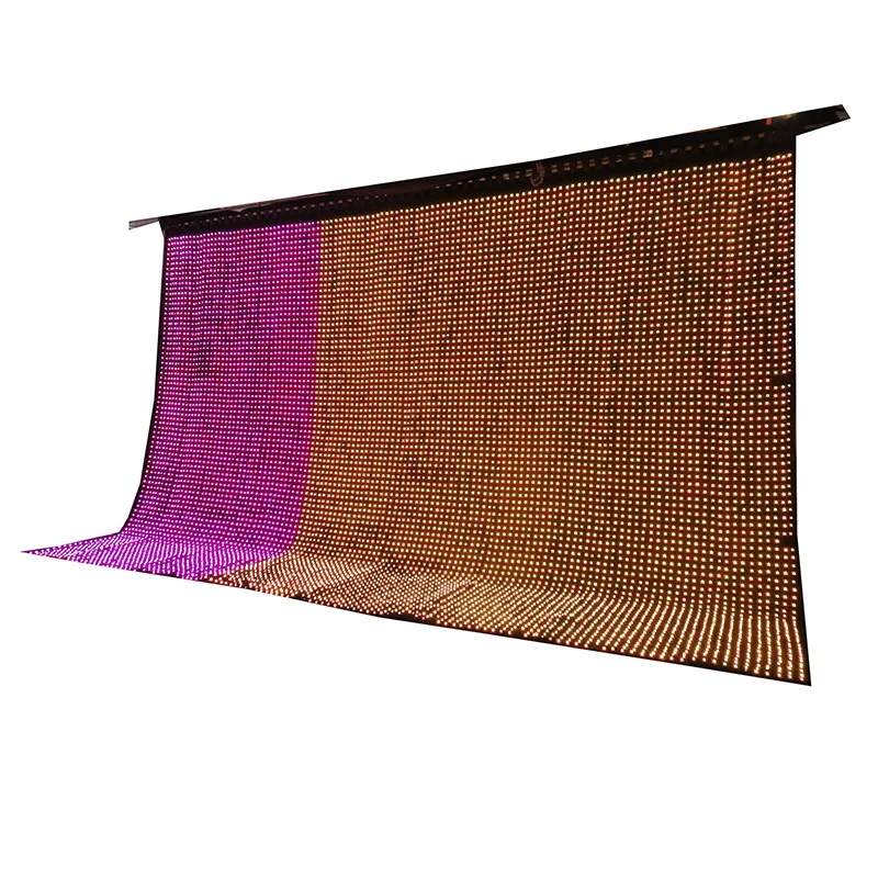 

dj booth led lighted stage video backdrop P5 led curtain 3x5m