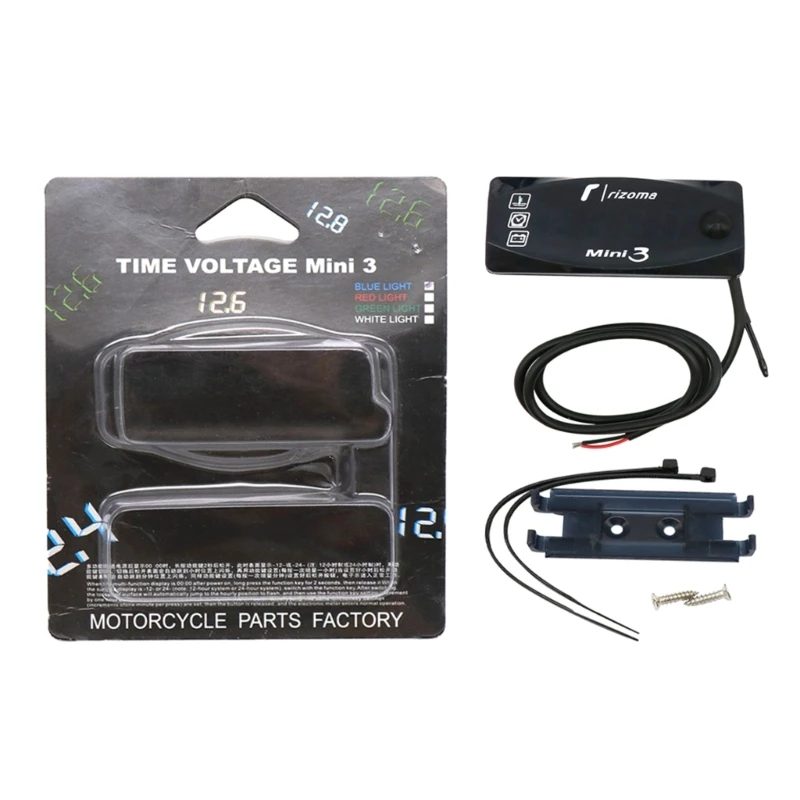 

3 в 1, вольтметр-термометр для мотоцикла