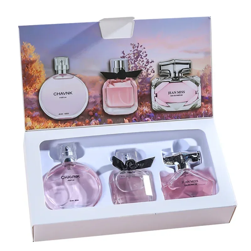 90 мл (30 мл x 3 шт.) Подарочная коробка для парфюмерии Feminino Spray Свежий легкий аромат Цветочные фрукты Chypre Notes Долговечный женский парфюмерный набор (art.: 3920cd229bfde) - 3920cd229bfde