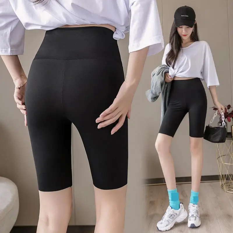 

Five Point Leggings Women High Waist Hip Lift Shorts Pants Elasticity Fitness Skinny Summer Ladies Tight Riding Shorts 40-75Kg