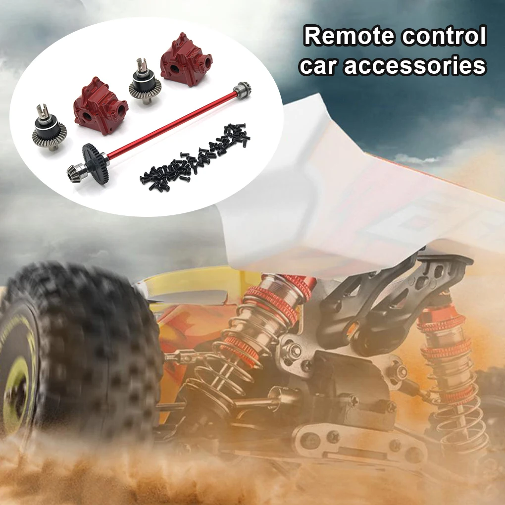 

1/14 RC Car Gearbox Modification Metal Differential Transmission Assembly Set Replacement for WLtoys 144010 144001 144002