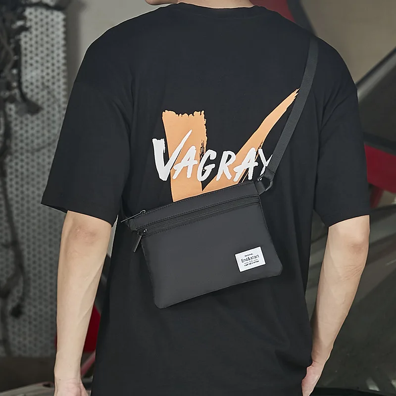 Men's Small Shoulder Bag Summer Crossbody Bag Casual Portable Small Shoulder Bag Mobile Phone Bag