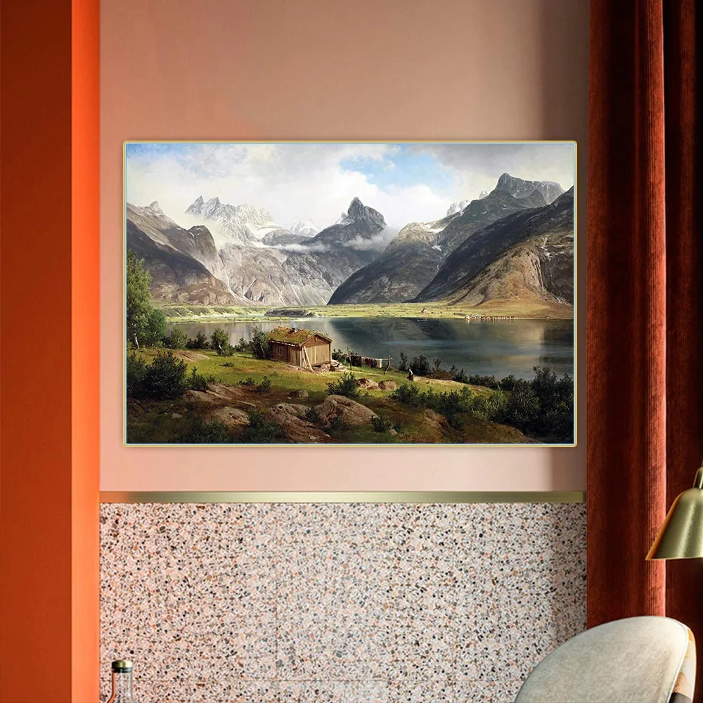 

Johan Fredrik Eckersberg " From Romsdalen " Canvas Oil Painting Aesthetics Artwork Picture Decor Home Living Room Decoration