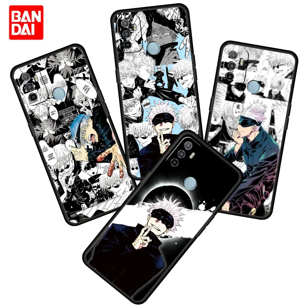

Jujutsu Kaisen Gojo Satoru Manga Case for Oppo A53 A52 A3s A12 A9 A15 A31 A54 A74 A93 A94 F5 Find X2 Pro Lite Silicone Black