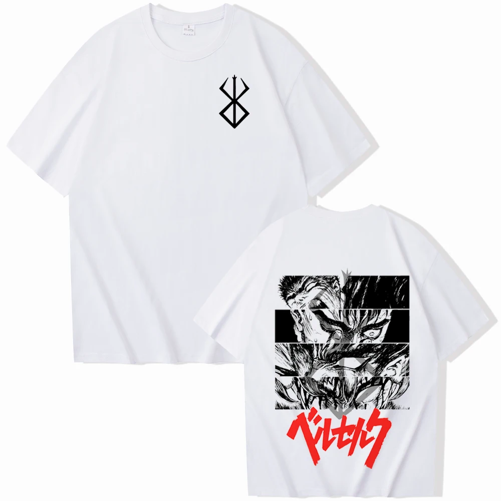 

Рубашка Аниме Berserk с японским Аниме Манга рубашка подарок для Него подарок для нее рубашки унисекс с круглым вырезом и коротким рукавом