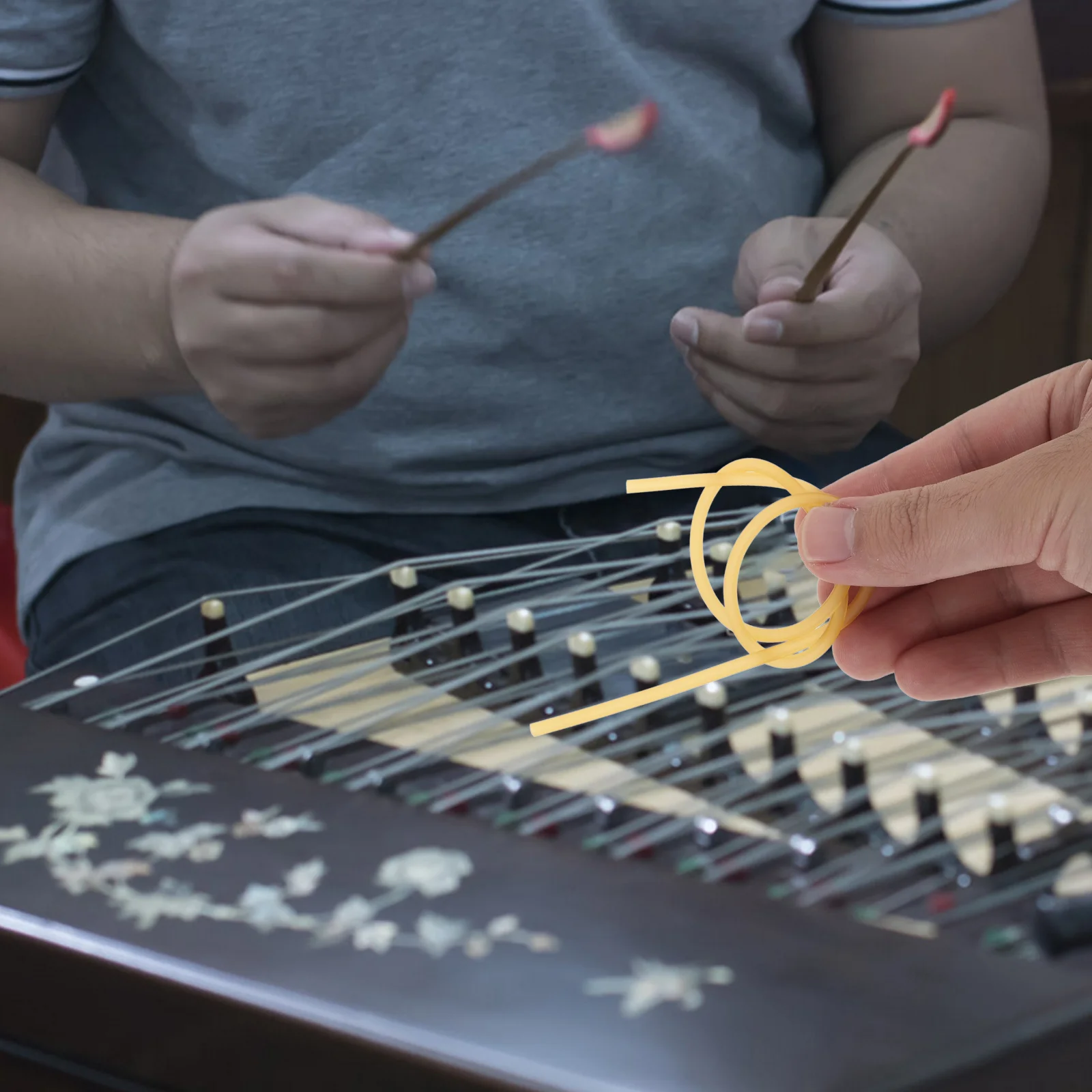 6 шт. бамбуковые аксессуары Yangqin резиновый шланг для измерения фитинги Dulcimer