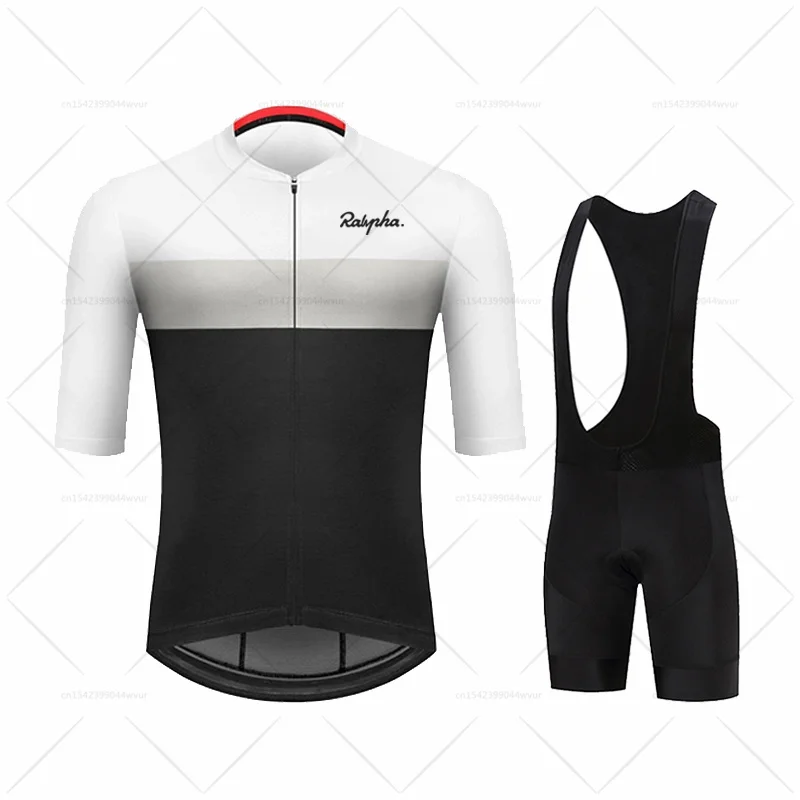 

2022 Raphaful Summer New Cycling Jersey Set Sports Bicycle Clothing Breathable Men niding Shirt Bike bib Shorts 19D Gel Pad Kit