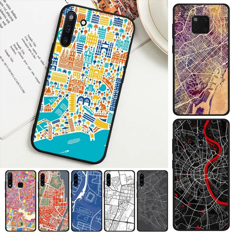 Карта города Барселоны Копенгагена Италия Ливерпуль раньше для OPPO F 1S 7 9 K1 A77 F3 RENO