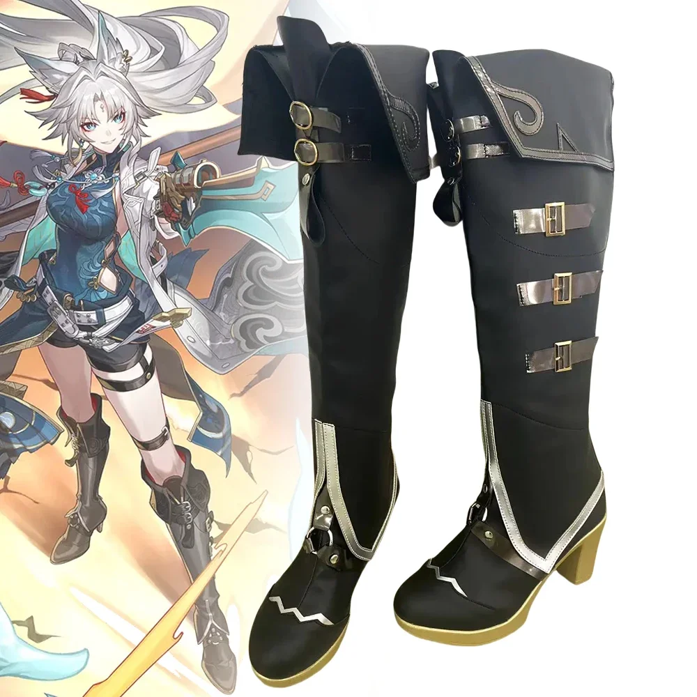 Игра Honkai: Star Rail Feixiao обувь для косплея женские кожаные сапоги в стиле Лолиты на