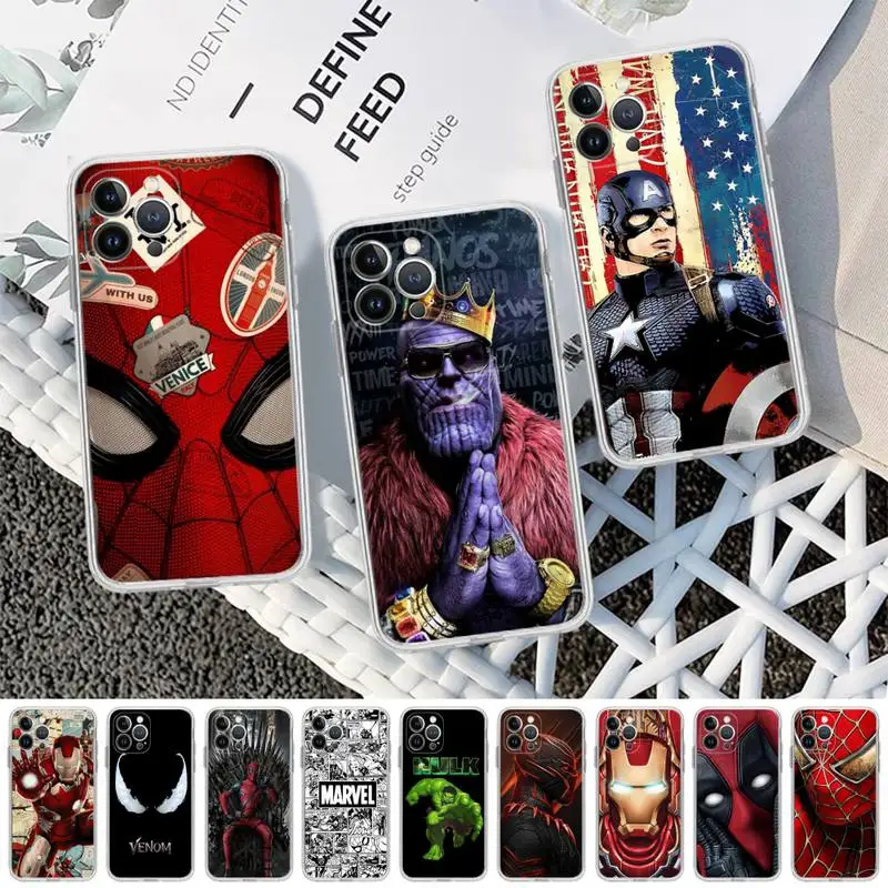

Movie S-super-h-Heroes hero character Phone Case for iPhone 8 7 6 6S Plus X SE 2020 XR XS 14 11 12 13 Mini Pro Max Mobile Case