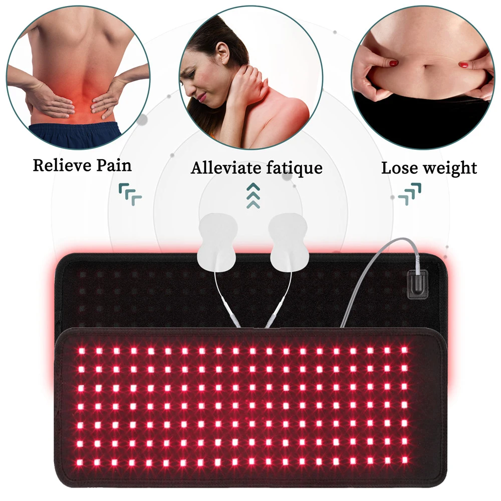 

EMS Red Light Physiotherapy Belt Infrared Heating Therapy Waist Pad Promote Metabolism Slimming Pad Help Unblock Blood Clots