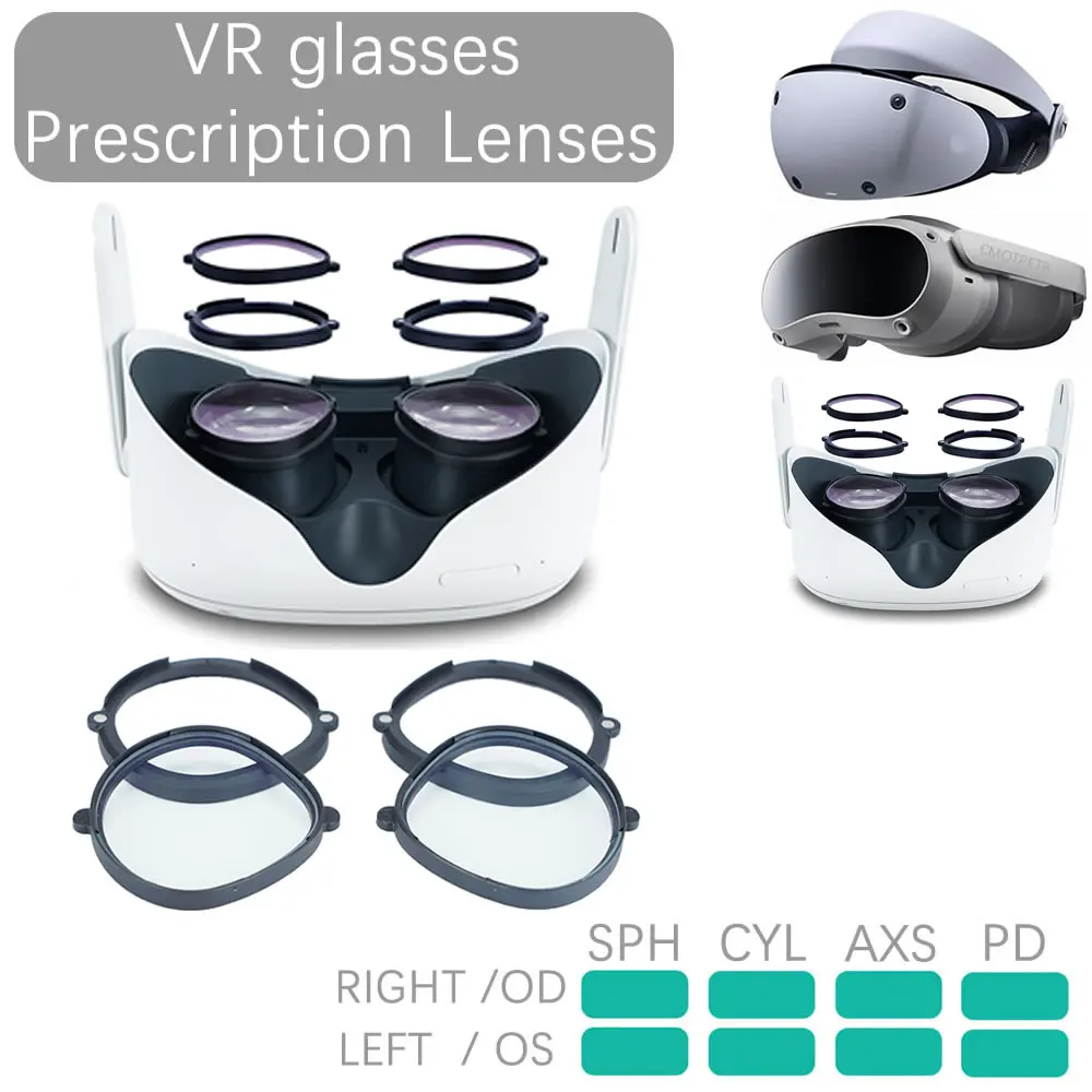 

VR Lenses for Oculus Quest 2 Myopia for PS VR2 Prescription Lens PICO 4 Anti Blue Prescription Lenses Accessories