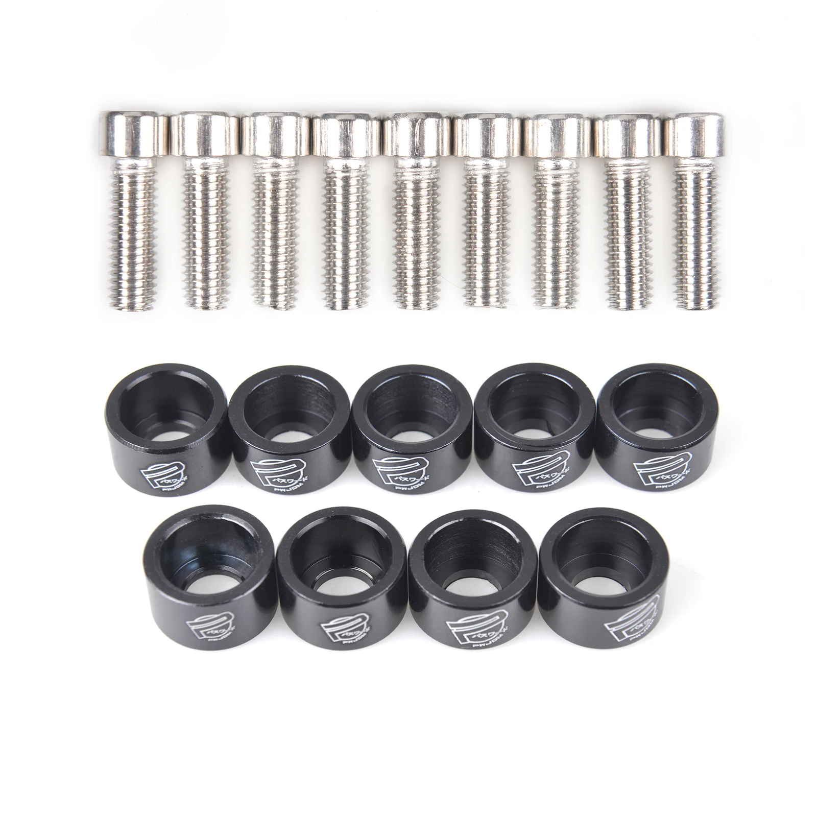 9 шт. болты для номерного знака M8 JDM, автомобильные аксессуары, модифицированные детали для защиты крыла, бампера