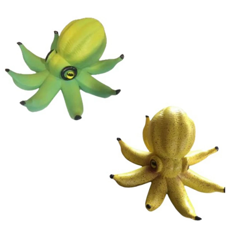 Статуя осьминога забавная статуя бананового декоративная милая сада для