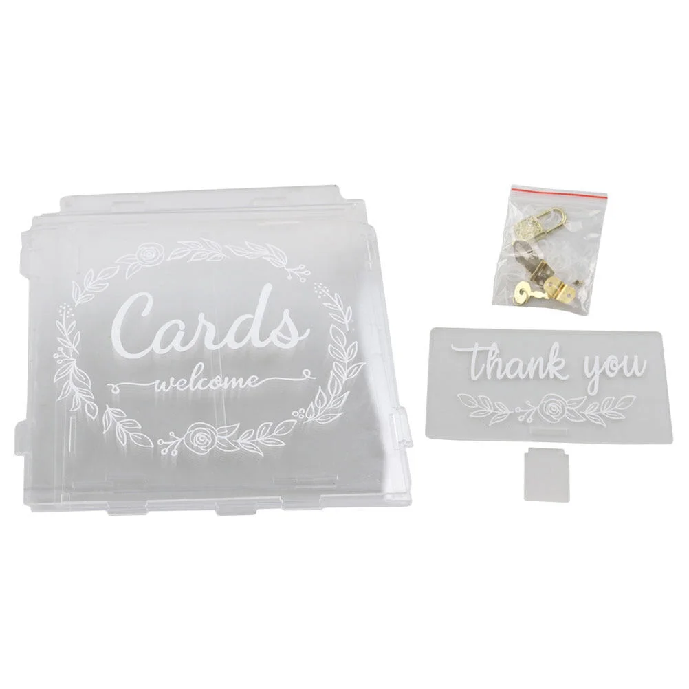 

Decorative Wedding Cards Box DIY Acrylic Case Container Wedding Party Ornament