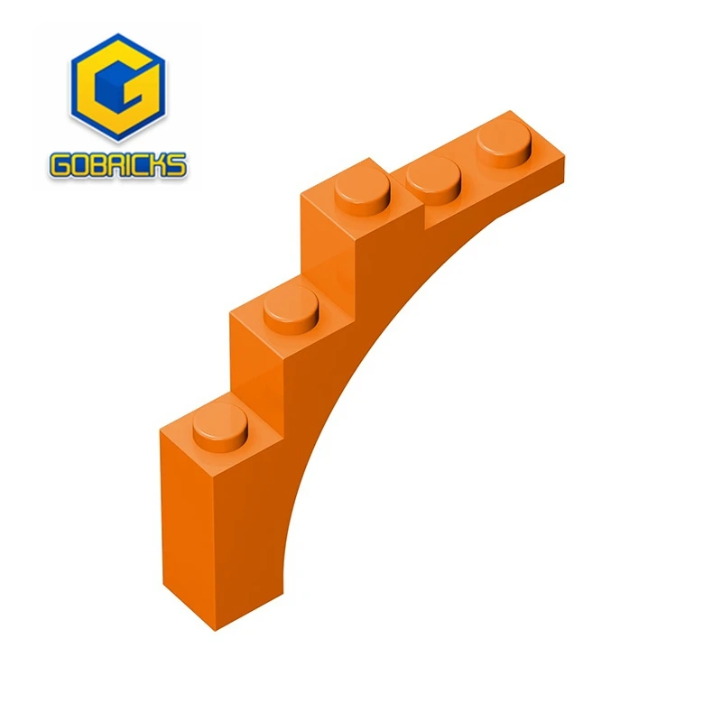 Gobrick, 10 шт., 1x5x4 изогнутый кирпич, совместимый с 76768 14395, высокотехнологичный для строительных блоков, детали, развивающие креативные игрушки