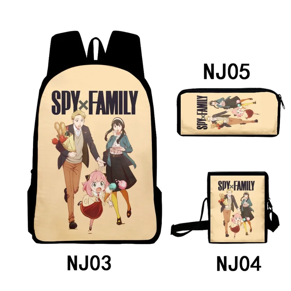

Harajuku Novelty Cool SPY X FAMILY 3pcs/Set Backpack 3D Print School Student Bookbag Laptop Daypack Shoulder Bag Pencil Case