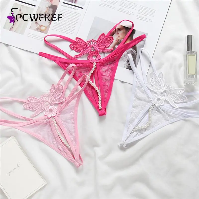 

Женское сексуальное нижнее белье с бабочкой, женские мягкие трусики с открытой промежностью, кружевные брифы, сексуальные трусики для игр