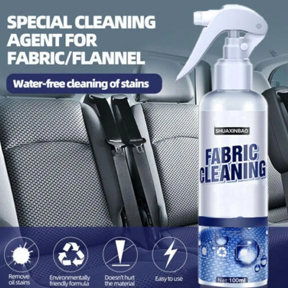 

Car Interior Decontamination Cleaner Agent Ceiling Leather Flannel Fabric Seat Water-Free Cleaning Auto Roof Dash Cleaning Tools