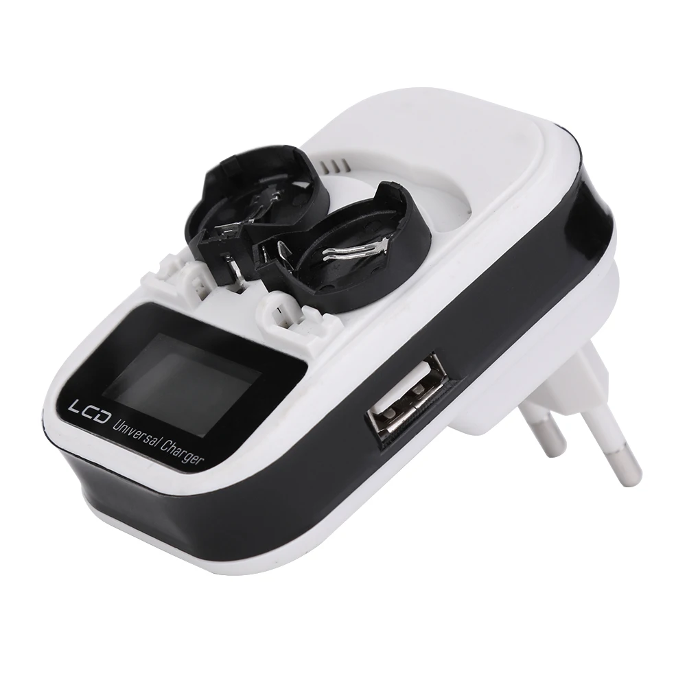 

3.6V LCD EU Plug Recharging LIR2016/LIR2025/LIR2032 Button Battery Charger