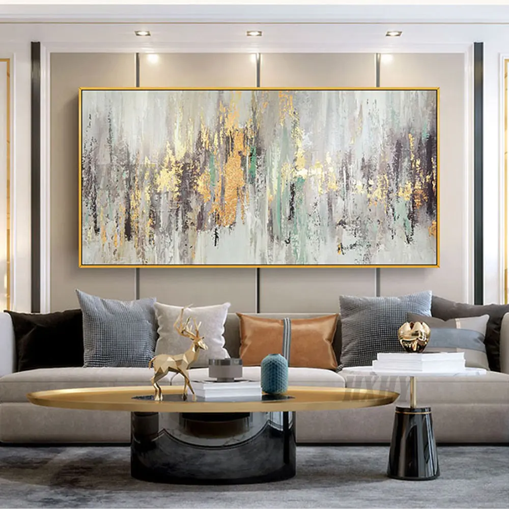 

Abstract Golden Texture Handmade Oil Paintings On Canvas For Home Living Room Porch Bedroom Mural Large-size Decorative Painting