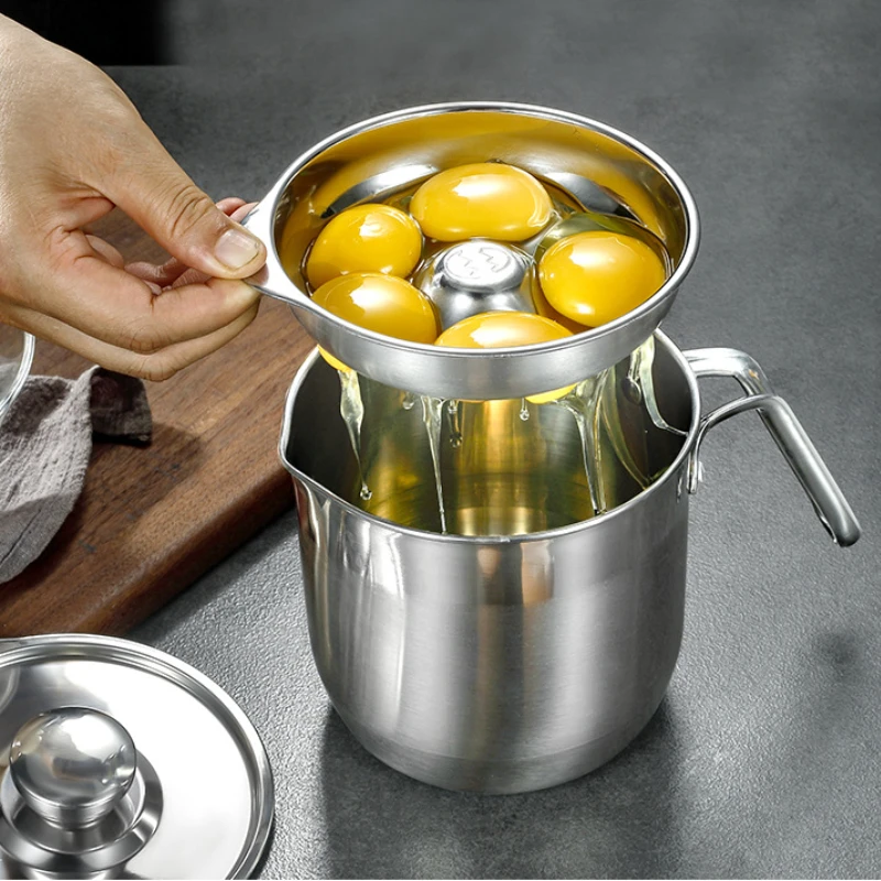 

Сепаратор яичного белка из нержавеющей стали 304, Детская пищевая добавка, фильтр для яичного желтка и белка, домашний набор из трех предмето...