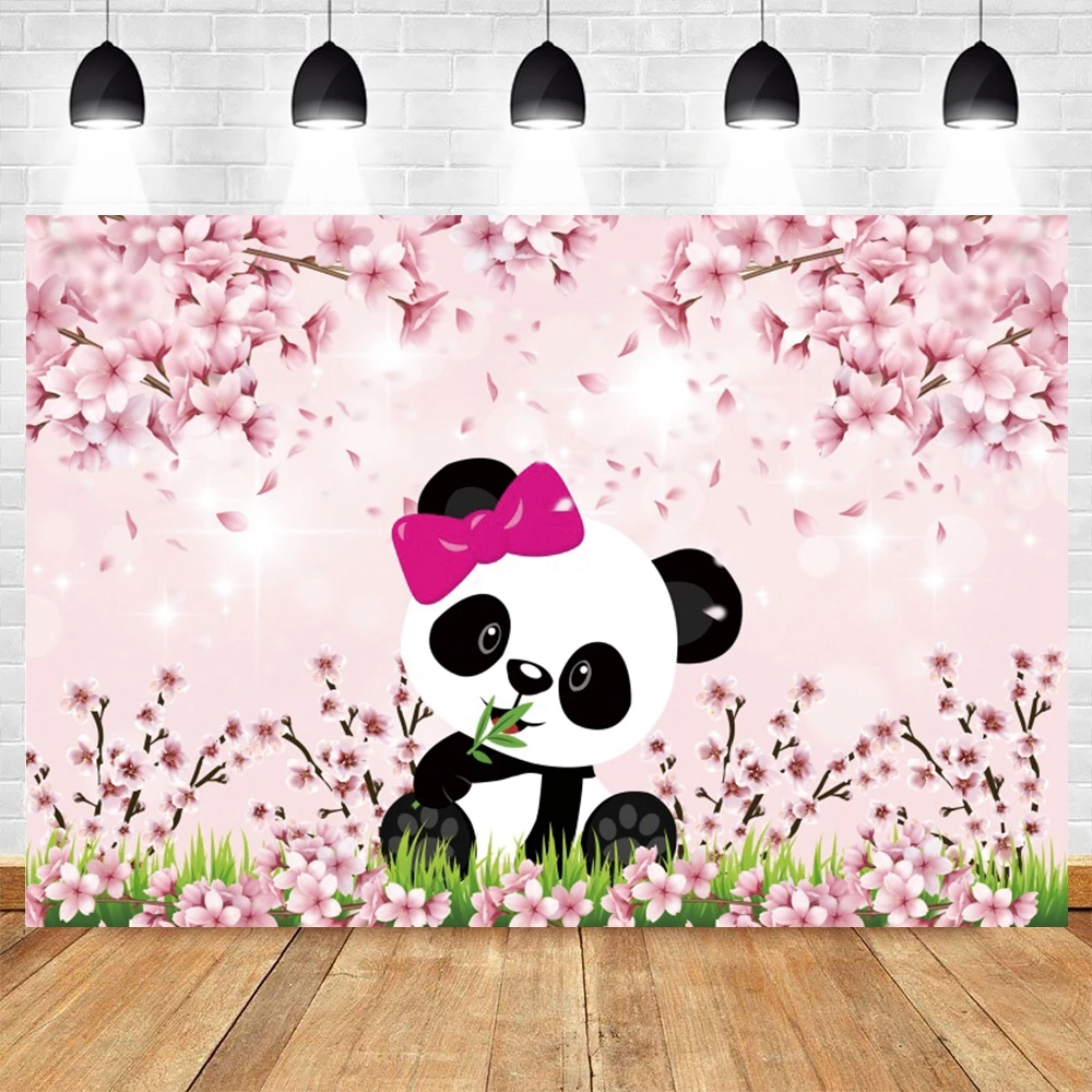 Newborn Baby Shower Boy Girl Panda Bamboo Birthday Backdrop Custom Photography Background For Photo Studio Photophone Photozone |